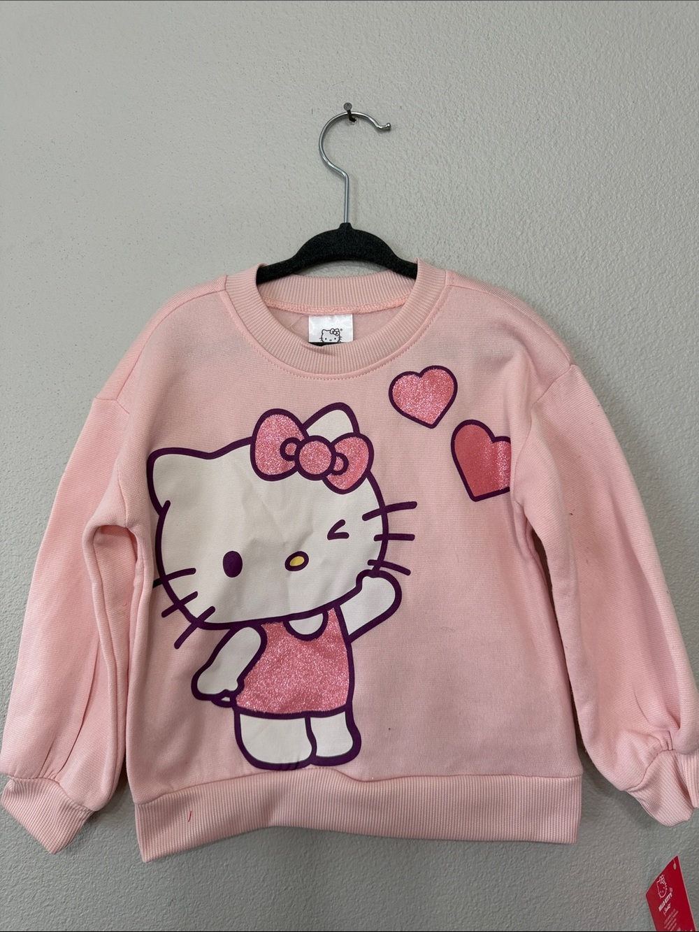 Sanrio‎ Hello Kitty Pink Glitter Pullover 3T New with Tags